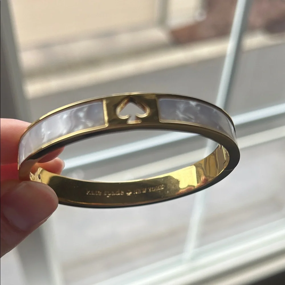 Kate Spade Gold and Cream Heart Bracelet - Picture 2 of 3